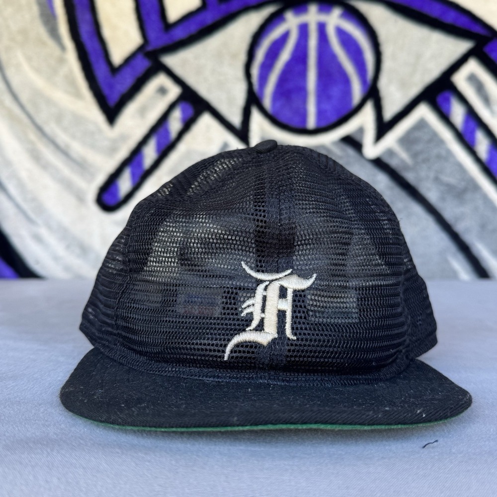 Size 7 3/4 - Fear Of God Essentials x New Era 59Fifty Black Trucker Hat Fitted
